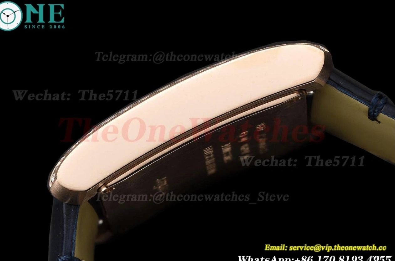 27mm Blue Française RG Dia Quartz Dial LE 8848F Tank Silver 0321